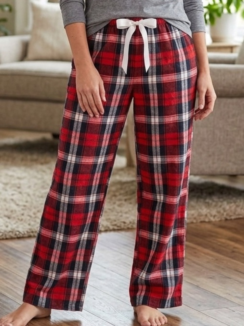 Amazon Red Plaid Sleep Pants